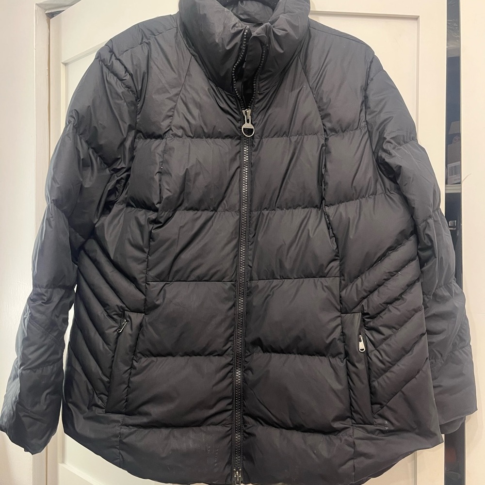 Athleta Black Puffer Coat - Downtown Jacket 1X